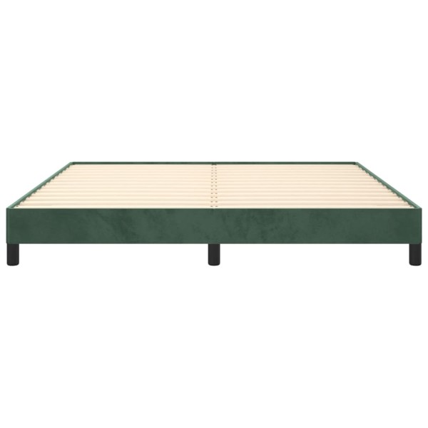 Estructura de cama de terciopelo verde 160x200 cm