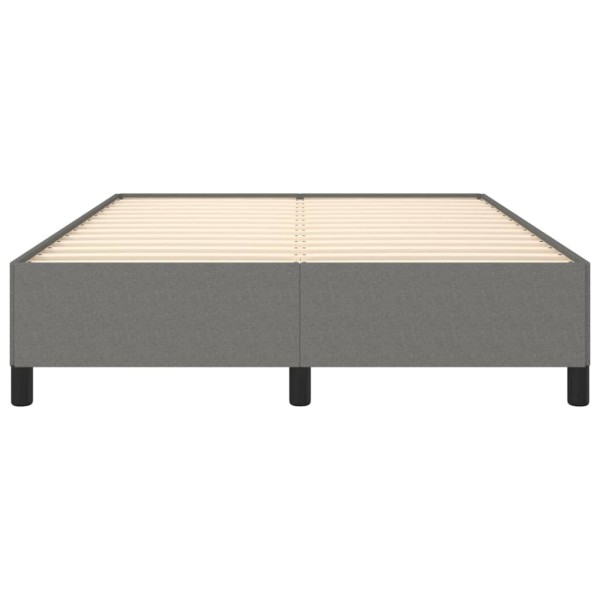 Estructura de cama de tela gris oscuro 140x190 cm