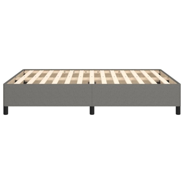 Estructura de cama de tela gris oscuro 140x190 cm