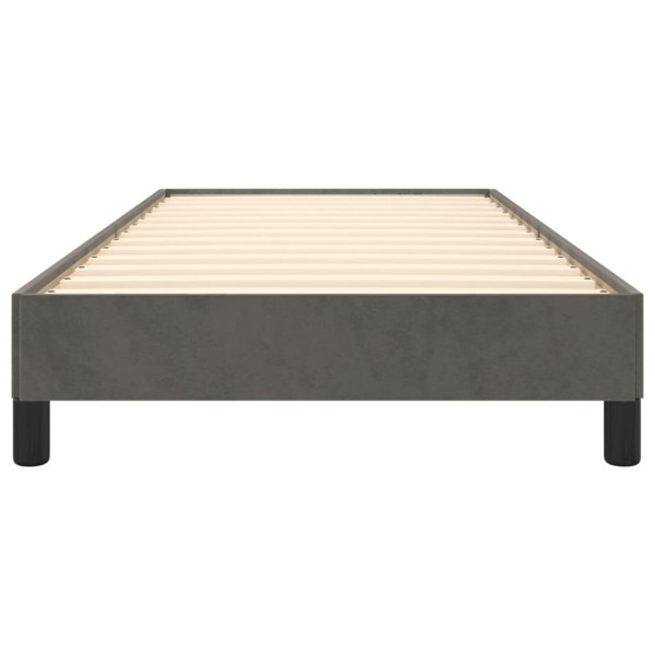 Estructura de cama de terciopelo gris oscuro 90x190 cm