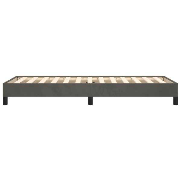 Estructura de cama de terciopelo gris oscuro 90x190 cm