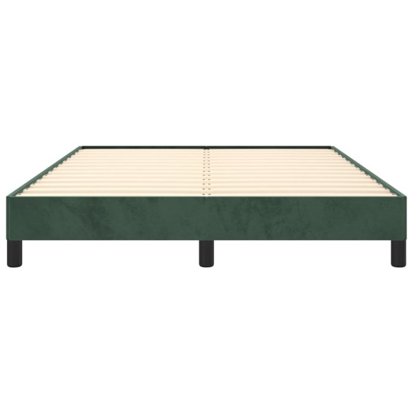 Estructura de cama de terciopelo verde 140x200 cm