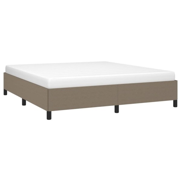 Estructura de cama de tela gris taupe 180x200 cm