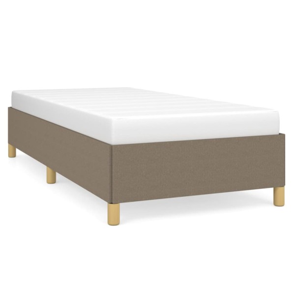 Estructura de cama de tela gris taupe 90x190 cm