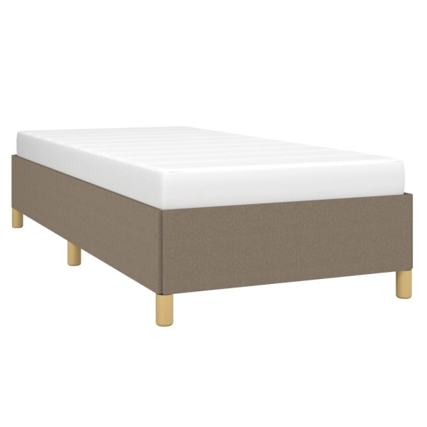 Estructura de cama de tela gris taupe 90x190 cm