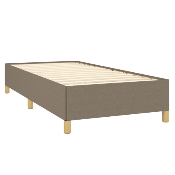 Estructura de cama de tela gris taupe 90x190 cm