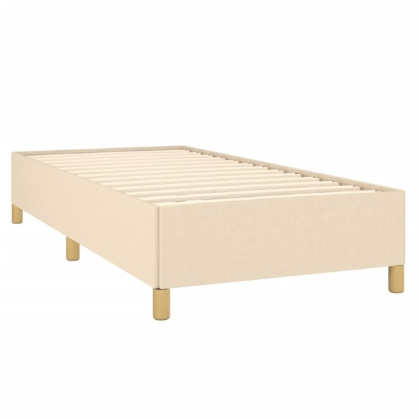 Estructura de cama de tela color crema 80x200 cm