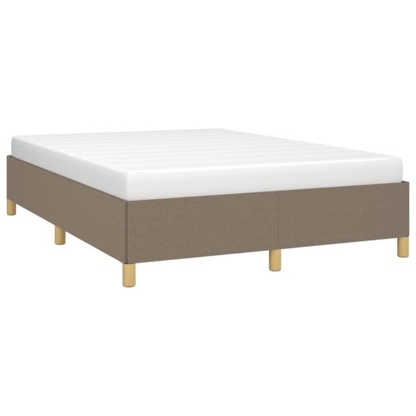 Estructura de cama de tela gris taupe 140x200 cm