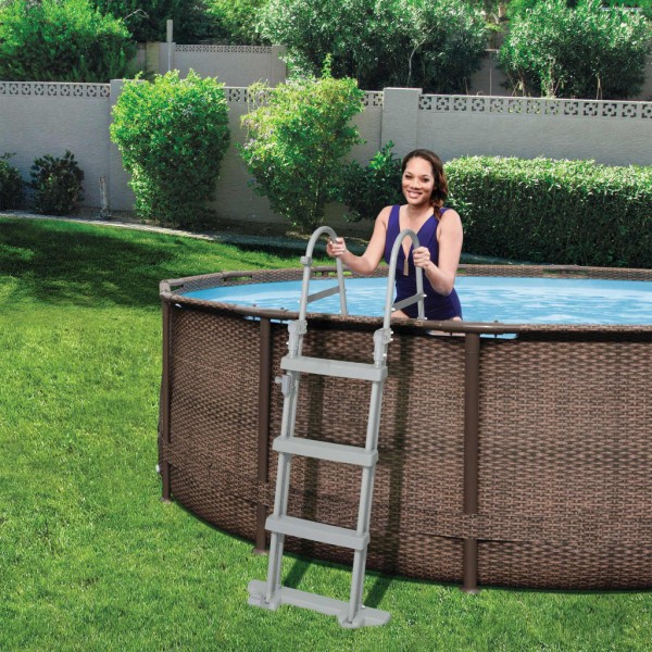 Bestway Escalera de seguridad para piscina 4 peldaños Flowclear