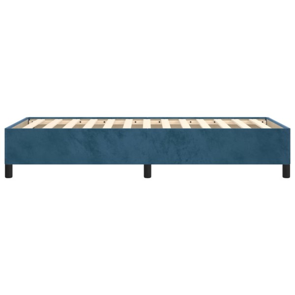 Estructura de cama de terciopelo azul 90x190 cm