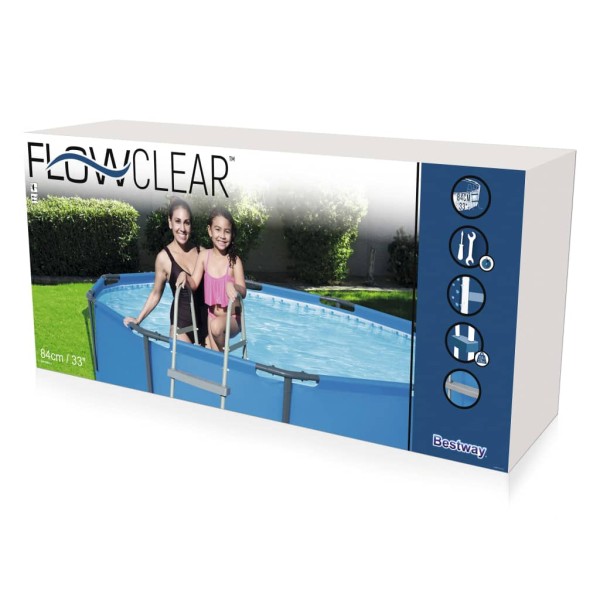 Bestway Escalera de seguridad para piscina 4 peldaños Flowclear