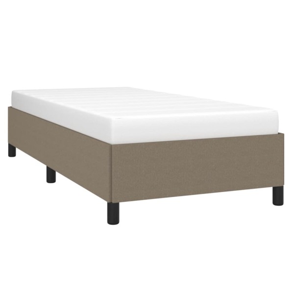 Estructura de cama de tela gris taupe 100x200 cm