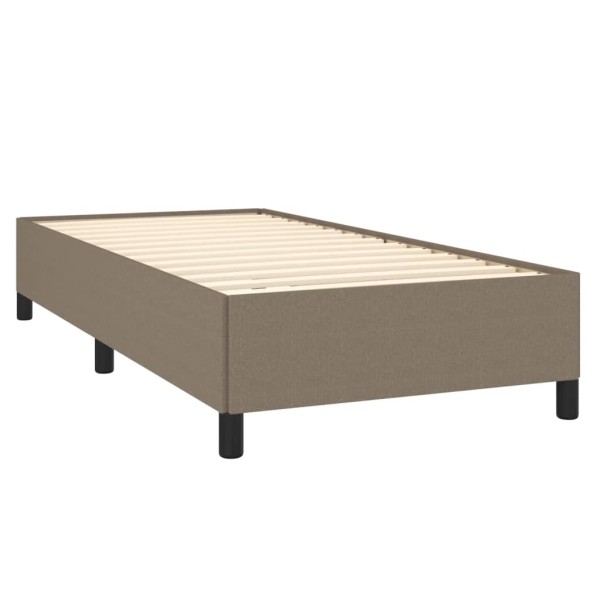 Estructura de cama de tela gris taupe 100x200 cm