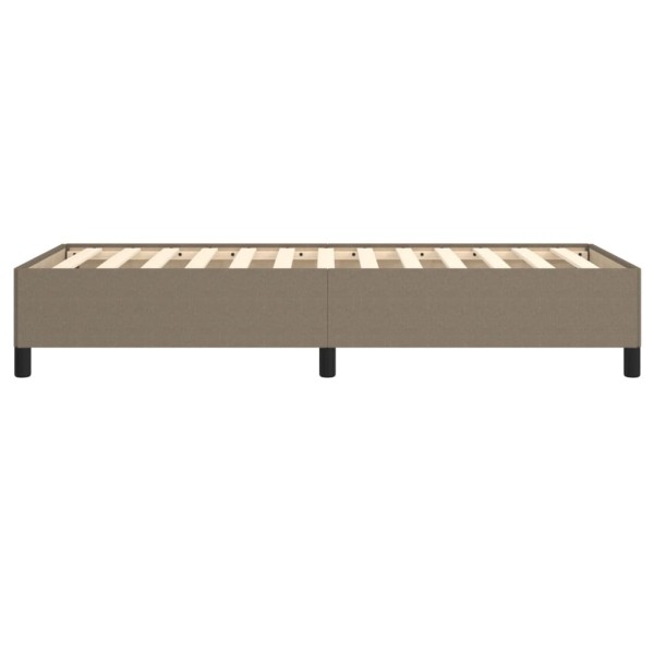 Estructura de cama de tela gris taupe 100x200 cm