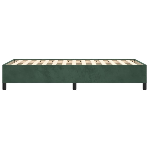 Estructura de cama de terciopelo verde 80x200 cm