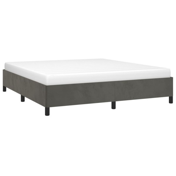 Estructura de cama de terciopelo gris oscuro 180x200 cm