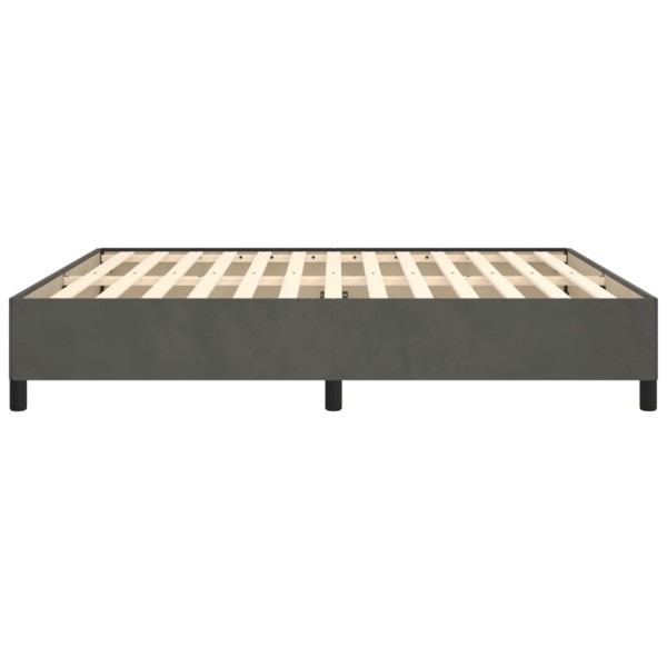 Estructura de cama de terciopelo gris oscuro 180x200 cm