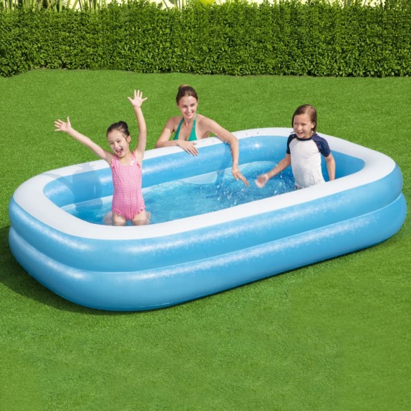 Bestway Piscina familiar inflable rectangular azul blanco