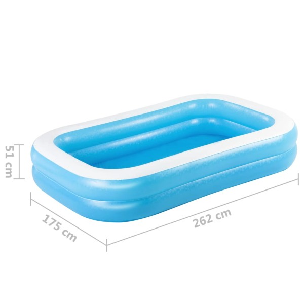 Bestway Piscina familiar inflable rectangular azul blanco