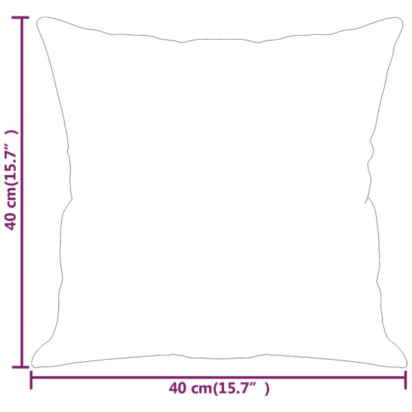 Cojines decorativos 2 uds tela microfibra gris taupé 40x40 cm