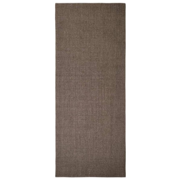 Alfombra de sisal para rascador marrón 80x200 cm