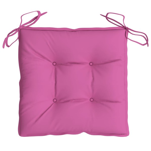 Cojines de silla 6 uds tela Oxford rosa 50x50x7 cm