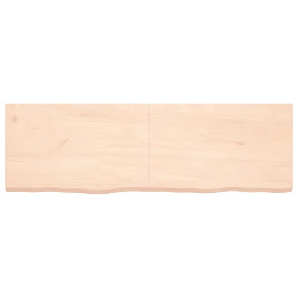 Estante de pared madera maciza roble sin tratar 160x50x(2-4) cm