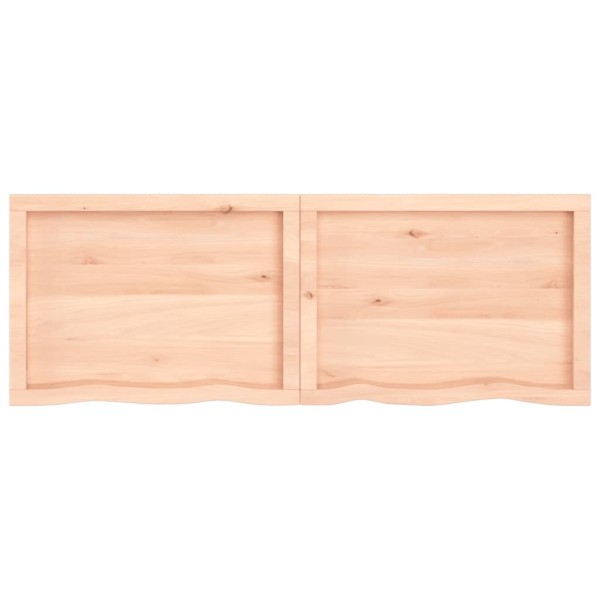 Estante de pared madera maciza roble sin tratar 160x50x(2-4) cm