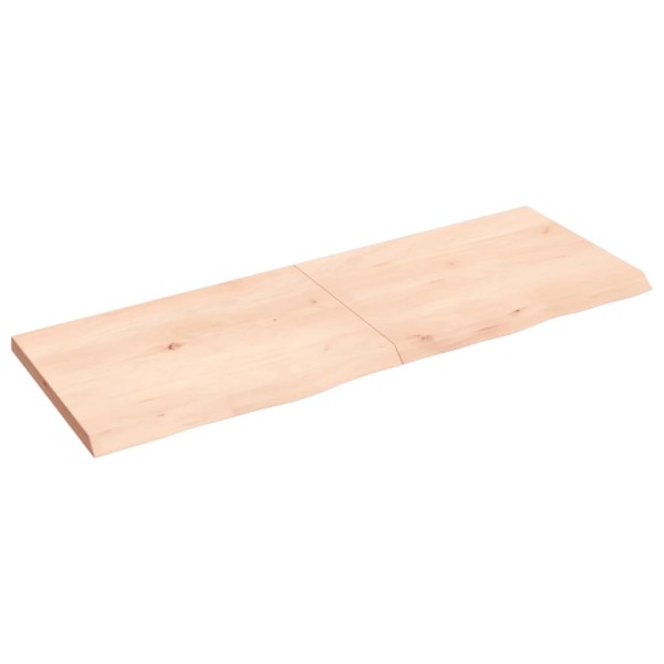 Estante de pared madera maciza roble sin tratar 140x50x(2-4) cm