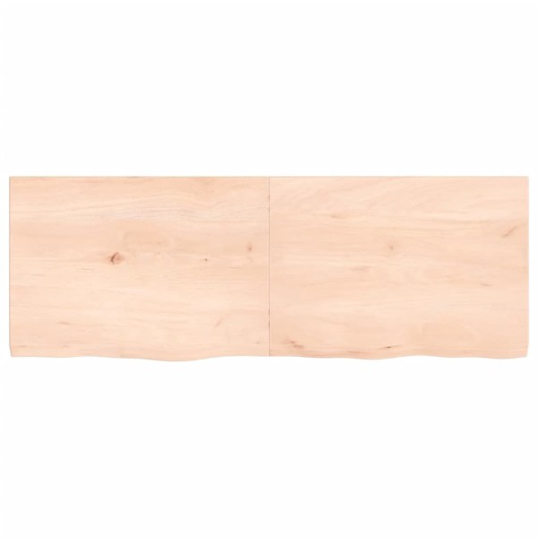 Estante de pared madera maciza roble sin tratar 140x50x(2-4) cm