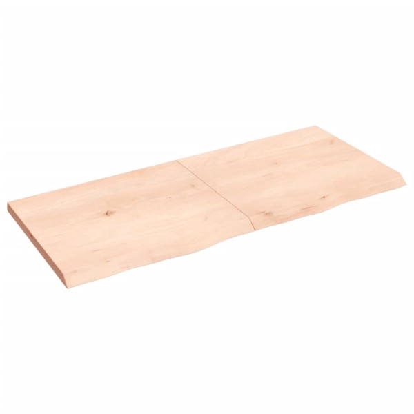 Estante de pared madera maciza roble sin tratar 140x60x(2-4) cm