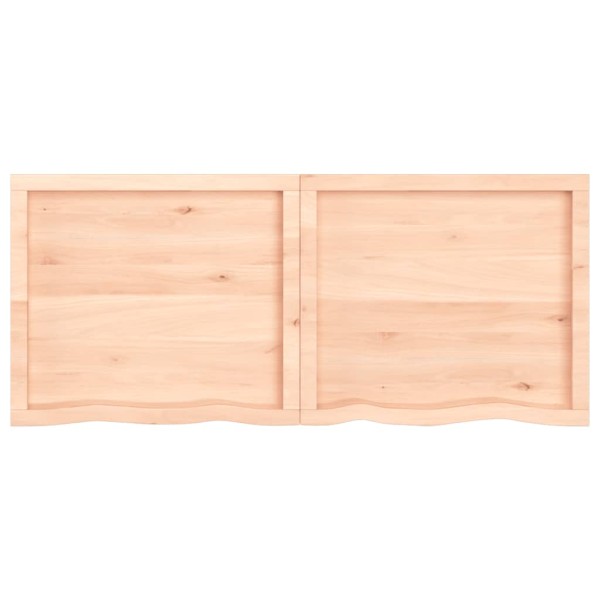 Estante de pared madera maciza roble sin tratar 140x60x(2-4) cm