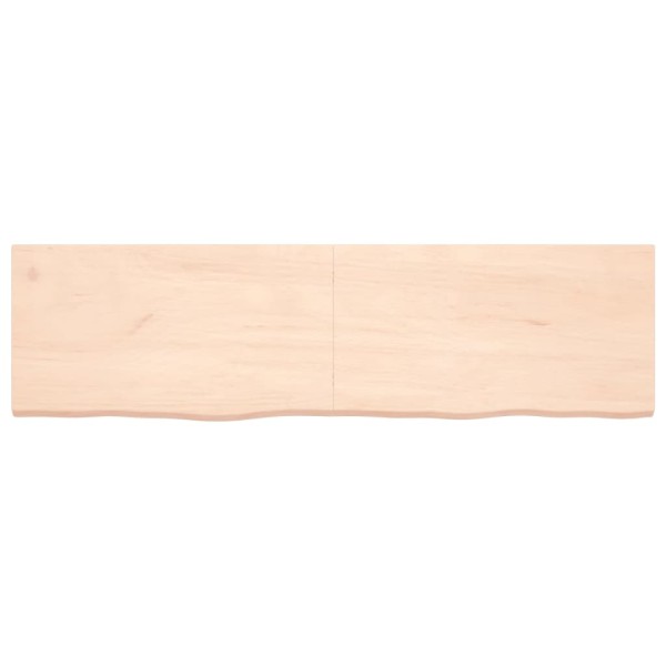 Estante de pared madera maciza roble sin tratar 180x50x(2-4) cm