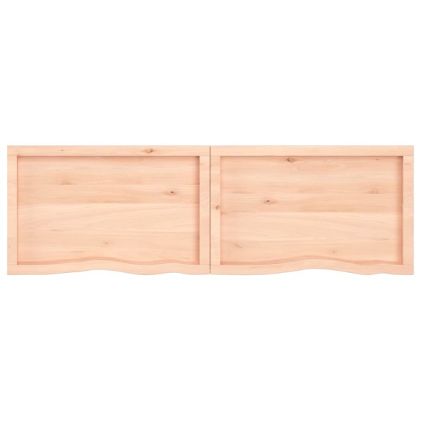 Estante de pared madera maciza roble sin tratar 180x50x(2-4) cm