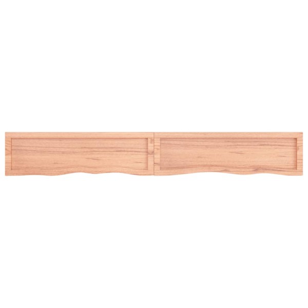 Estante pared madera roble tratada marrón claro 200x30x(2-4) cm