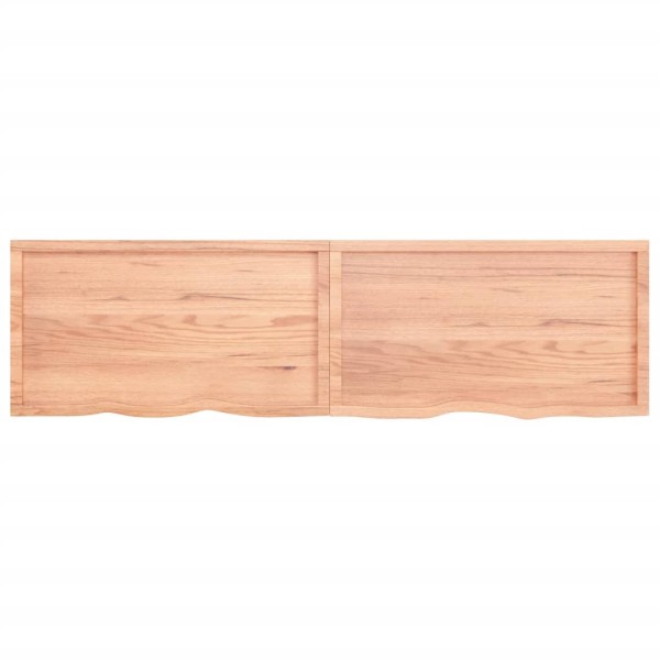 Estante pared madera roble tratada marrón claro 220x60x(2-6) cm