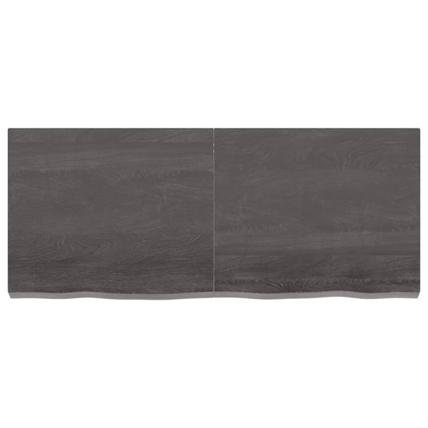 Estante pared madera roble tratada marrón oscuro 120x50x(2-6)cm