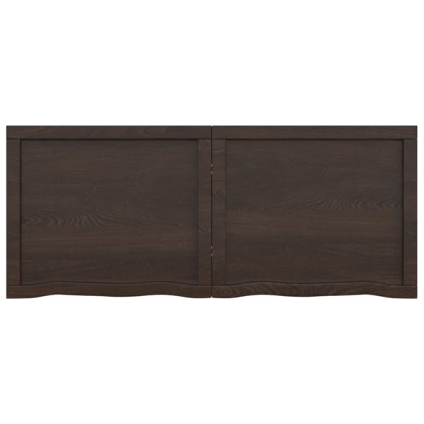 Estante pared madera roble tratada marrón oscuro 120x50x(2-6)cm