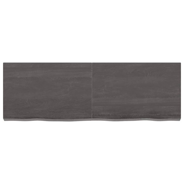 Estante pared madera roble tratada marrón oscuro 120x40x(2-6)cm