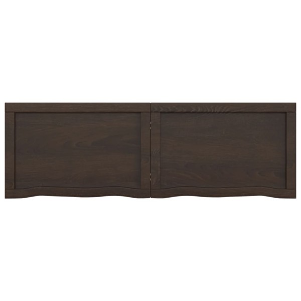 Estante pared madera roble tratada marrón oscuro 120x40x(2-6)cm