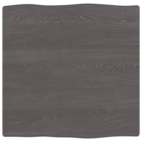 Tablero mesa madera tratada roble borde vivo marrón 40x40x2 cm