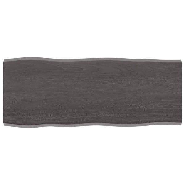 Tablero mesa madera tratada roble borde vivo marrón 100x40x2 cm