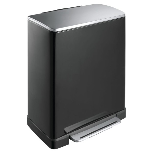 EKO Cubo de pedal E-Cube 28+18 L negro mate