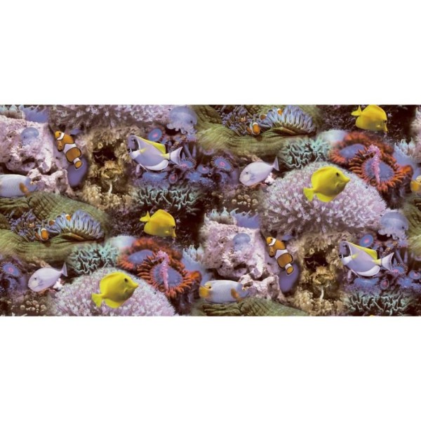 Good Vibes Papel de pared Coral and Tropical Fish amarillo y