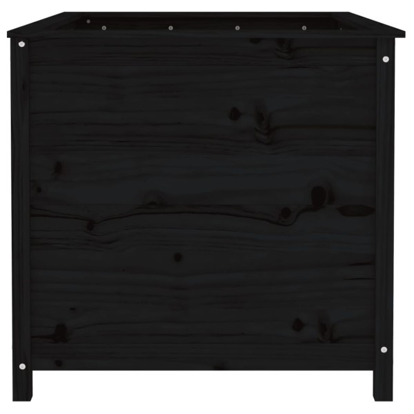 Arriate elevado de jardín madera de pino negro 119,5x82,5x78 cm