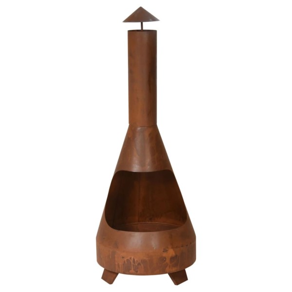 ProGarden Chimenea con tubo Charming color óxido 118 cm