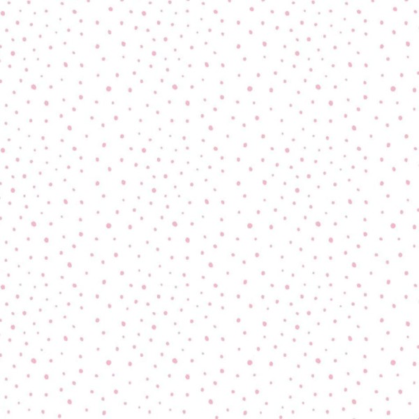 Noordwand Papel pintado Mondo baby Confetti Dots blanco, rosa y