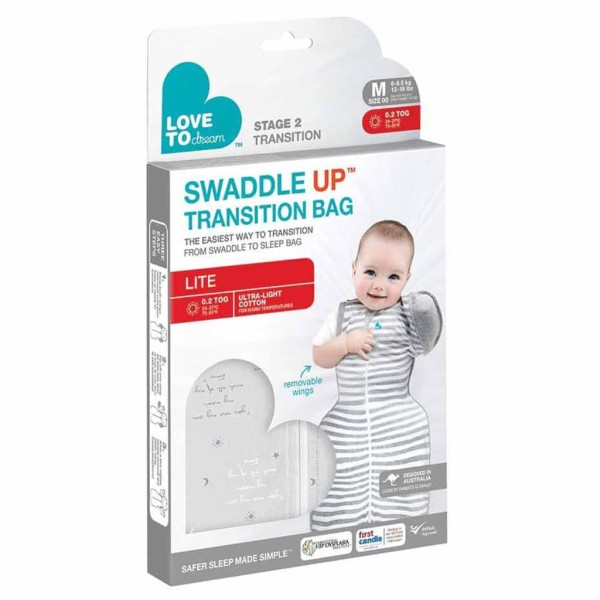 Love to Dream Saco de bebé Swaddle Up Transition Bag Lite gris M