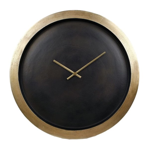 Gifts Amsterdam Reloj de pared Avigon aluminio dorado y negro 55 cm