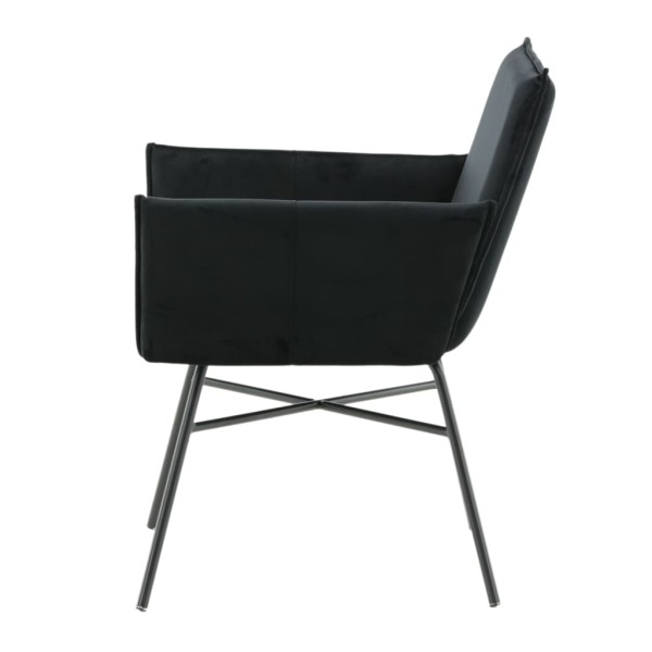 Venture Home Silla de comedor Pippi terciopelo negro